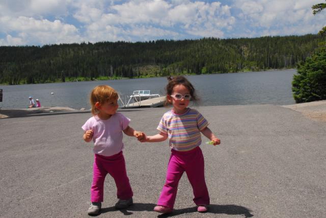 Boat ramp at Lewis Lake, Yellowstone National Park