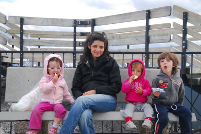 Resting near the summit of Sulphur Mountain, Banff